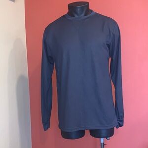 Men's Long-Sleeve Crew Neck Shirt - Charcoal Size M